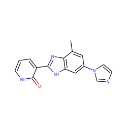 Cc1cc(-n2ccnc2)cc2[nH]c(-c3ccc[nH]c3=O)nc12 ZINC000028703484