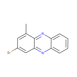 Cc1cc(Br)cc2nc3ccccc3nc12 ZINC000072107634