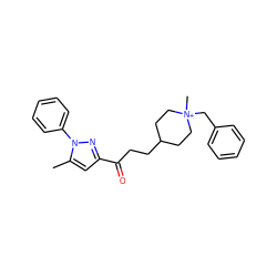 Cc1cc(C(=O)CCC2CC[N+](C)(Cc3ccccc3)CC2)nn1-c1ccccc1 ZINC000013817987