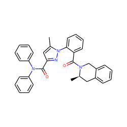 Cc1cc(C(=O)N(c2ccccc2)c2ccccc2)nn1-c1ccccc1C(=O)N1Cc2ccccc2C[C@H]1C ZINC000029465095