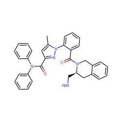 Cc1cc(C(=O)N(c2ccccc2)c2ccccc2)nn1-c1ccccc1C(=O)N1Cc2ccccc2C[C@H]1CN ZINC000029465035