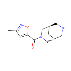 Cc1cc(C(=O)N2C[C@H]3CNC[C@@H](C3)C2)on1 ZINC000169711261