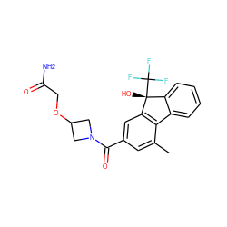 Cc1cc(C(=O)N2CC(OCC(N)=O)C2)cc2c1-c1ccccc1[C@@]2(O)C(F)(F)F ZINC000144814974