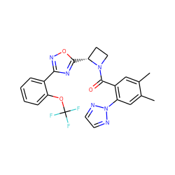 Cc1cc(C(=O)N2CC[C@H]2c2nc(-c3ccccc3OC(F)(F)F)no2)c(-n2nccn2)cc1C ZINC000218133612