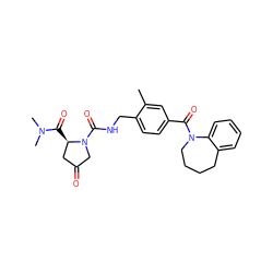 Cc1cc(C(=O)N2CCCCc3ccccc32)ccc1CNC(=O)N1CC(=O)C[C@H]1C(=O)N(C)C ZINC000040409216