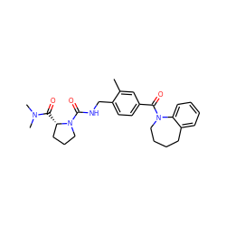 Cc1cc(C(=O)N2CCCCc3ccccc32)ccc1CNC(=O)N1CCC[C@@H]1C(=O)N(C)C ZINC000040863224