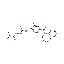 Cc1cc(C(=O)N2CCCCc3ccccc32)ccc1CNC(=O)NCC(=O)N(C)C ZINC000001550856