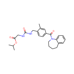 Cc1cc(C(=O)N2CCCCc3ccccc32)ccc1CNC(=O)NCC(=O)OC(C)C ZINC000040861858