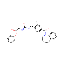 Cc1cc(C(=O)N2CCCCc3ccccc32)ccc1CNC(=O)NCC(=O)Oc1ccccc1 ZINC000040872630