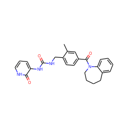 Cc1cc(C(=O)N2CCCCc3ccccc32)ccc1CNC(=O)Nc1ccc[nH]c1=O ZINC000040379524