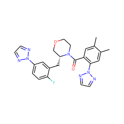 Cc1cc(C(=O)N2CCOC[C@H]2Cc2cc(-n3nccn3)ccc2F)c(-n2nccn2)cc1C ZINC000222036852