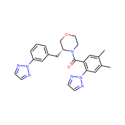 Cc1cc(C(=O)N2CCOC[C@H]2Cc2cccc(-n3nccn3)c2)c(-n2nccn2)cc1C ZINC000205636980