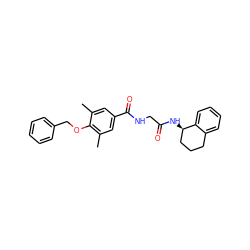 Cc1cc(C(=O)NCC(=O)N[C@@H]2CCCc3ccccc32)cc(C)c1OCc1ccccc1 ZINC000036410531