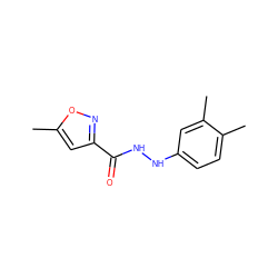 Cc1cc(C(=O)NNc2ccc(C)c(C)c2)no1 ZINC000000152119