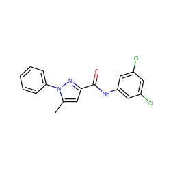 Cc1cc(C(=O)Nc2cc(Cl)cc(Cl)c2)nn1-c1ccccc1 ZINC000026389347