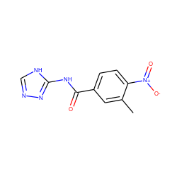 Cc1cc(C(=O)Nc2nnc[nH]2)ccc1[N+](=O)[O-] ZINC000018115479