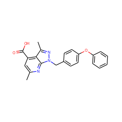 Cc1cc(C(=O)O)c2c(C)nn(Cc3ccc(Oc4ccccc4)cc3)c2n1 ZINC001772656963