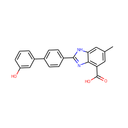 Cc1cc(C(=O)O)c2nc(-c3ccc(-c4cccc(O)c4)cc3)[nH]c2c1 ZINC000144710694