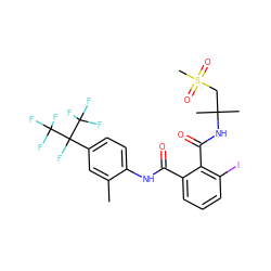 Cc1cc(C(F)(C(F)(F)F)C(F)(F)F)ccc1NC(=O)c1cccc(I)c1C(=O)NC(C)(C)CS(C)(=O)=O ZINC000043065317