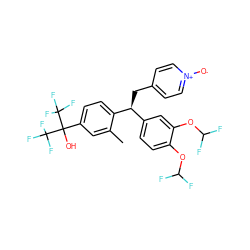 Cc1cc(C(O)(C(F)(F)F)C(F)(F)F)ccc1[C@@H](Cc1cc[n+]([O-])cc1)c1ccc(OC(F)F)c(OC(F)F)c1 ZINC000036268707