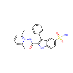 Cc1cc(C)[n+](NC(=O)c2[nH]c3ccc(S(N)(=O)=O)cc3c2-c2ccccc2)c(C)c1 ZINC000040879794