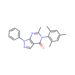 Cc1cc(C)c(-n2c(C)nc3c(cnn3-c3ccccc3)c2=O)c(C)c1 ZINC000473247926