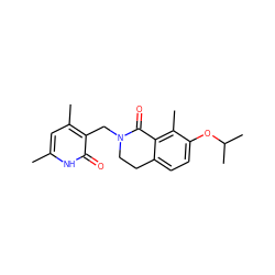 Cc1cc(C)c(CN2CCc3ccc(OC(C)C)c(C)c3C2=O)c(=O)[nH]1 ZINC000217959714