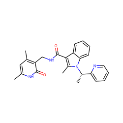 Cc1cc(C)c(CNC(=O)c2c(C)n([C@@H](C)c3ccccn3)c3ccccc23)c(=O)[nH]1 ZINC000474609500