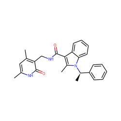 Cc1cc(C)c(CNC(=O)c2c(C)n([C@H](C)c3ccccc3)c3ccccc23)c(=O)[nH]1 ZINC000148358716