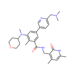 Cc1cc(C)c(CNC(=O)c2cc(-c3ccc(CN(C)C)nc3)cc(N(C)C3CCOCC3)c2C)c(=O)[nH]1 ZINC000098185561