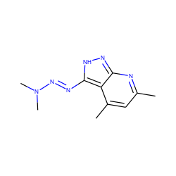 Cc1cc(C)c2c(N=NN(C)C)[nH]nc2n1 ZINC000253978830