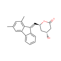 Cc1cc(C)c2c(c1)-c1ccccc1/C2=C\[C@@H]1C[C@@H](O)CC(=O)O1 ZINC000027978602