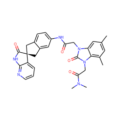 Cc1cc(C)c2c(c1)n(CC(=O)Nc1ccc3c(c1)C[C@]1(C3)C(=O)Nc3ncccc31)c(=O)n2CC(=O)N(C)C ZINC000042877653