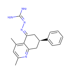 Cc1cc(C)c2c(n1)C[C@H](c1ccccc1)C/C2=N\N=C(N)N ZINC000013474666