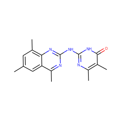 Cc1cc(C)c2nc(Nc3nc(C)c(C)c(=O)[nH]3)nc(C)c2c1 ZINC000018190126