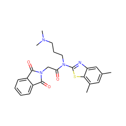 Cc1cc(C)c2sc(N(CCCN(C)C)C(=O)CN3C(=O)c4ccccc4C3=O)nc2c1 ZINC000012141013