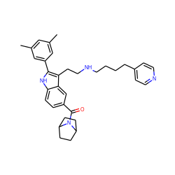 Cc1cc(C)cc(-c2[nH]c3ccc(C(=O)N4C5CCC4CC5)cc3c2CCNCCCCc2ccncc2)c1 ZINC000029463597