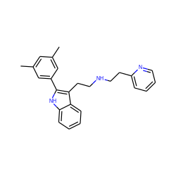 Cc1cc(C)cc(-c2[nH]c3ccccc3c2CCNCCc2ccccn2)c1 ZINC000026019939