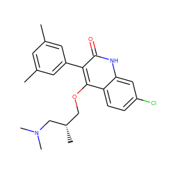 Cc1cc(C)cc(-c2c(OC[C@H](C)CN(C)C)c3ccc(Cl)cc3[nH]c2=O)c1 ZINC000026578658