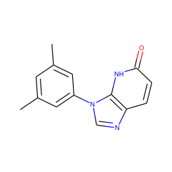 Cc1cc(C)cc(-n2cnc3ccc(=O)[nH]c32)c1 ZINC000118271414