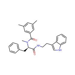 Cc1cc(C)cc(C(=O)N(C)[C@H](Cc2ccccc2)C(=O)NCCc2c[nH]c3ccccc23)c1 ZINC000026400863