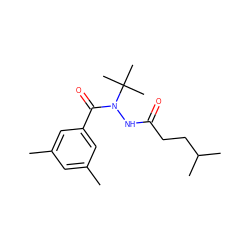 Cc1cc(C)cc(C(=O)N(NC(=O)CCC(C)C)C(C)(C)C)c1 ZINC000038960683