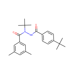 Cc1cc(C)cc(C(=O)N(NC(=O)c2ccc(C(C)(C)C)cc2)C(C)(C)C)c1 ZINC000103183586