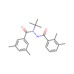 Cc1cc(C)cc(C(=O)N(NC(=O)c2cccc(C)c2C)C(C)(C)C)c1 ZINC000034743049