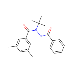 Cc1cc(C)cc(C(=O)N(NC(=O)c2ccccc2)C(C)(C)C)c1 ZINC000001092856