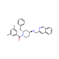 Cc1cc(C)cc(C(=O)N2CC[C@H](NCc3cc4ccccc4cn3)C[C@H]2Cc2ccccc2)c1 ZINC000029389793