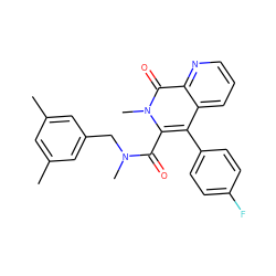 Cc1cc(C)cc(CN(C)C(=O)c2c(-c3ccc(F)cc3)c3cccnc3c(=O)n2C)c1 ZINC000013742639