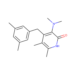 Cc1cc(C)cc(Cc2c(C)c(C)[nH]c(=O)c2N(C)C)c1 ZINC000005892004