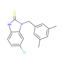 Cc1cc(C)cc(Cn2c(=S)[nH]c3ccc(Cl)cc32)c1 ZINC000040836140