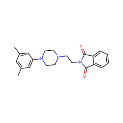 Cc1cc(C)cc(N2CCN(CCN3C(=O)c4ccccc4C3=O)CC2)c1 ZINC000169335051